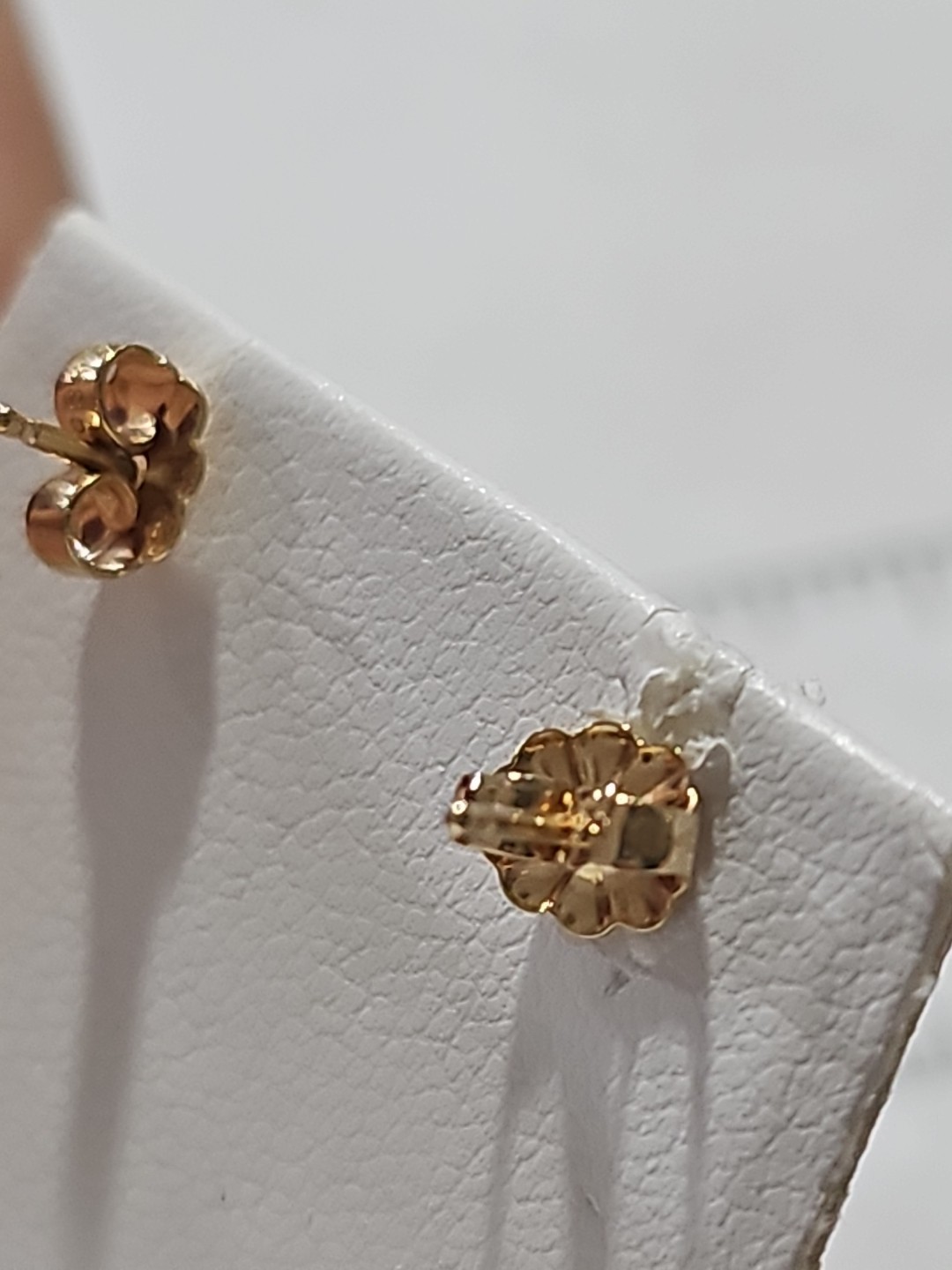 Stunning Korite Ammolite Earrings set in 14k Solid Yellow Gold