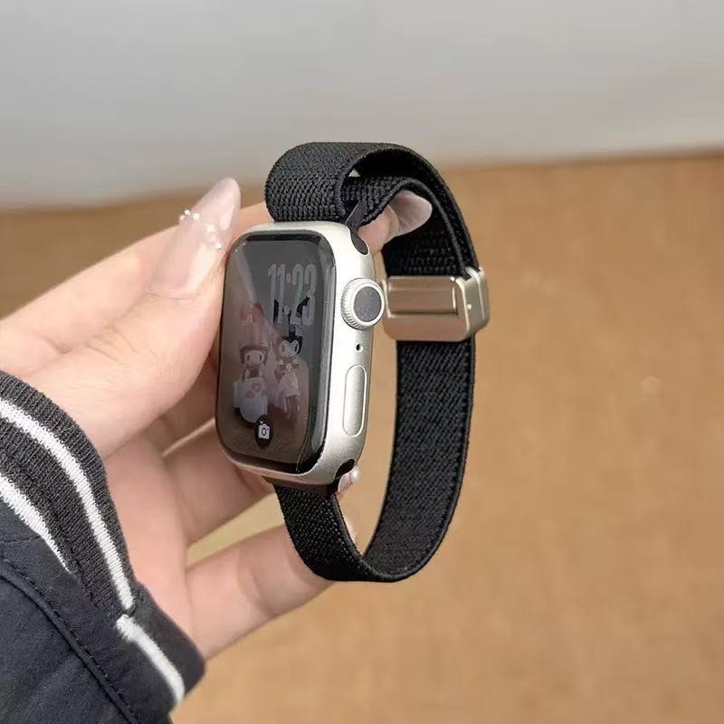 Suitable for Apple Watch/ Series 1-11/ Ultra/ SE-Magnetic Buckle Nylon Strap