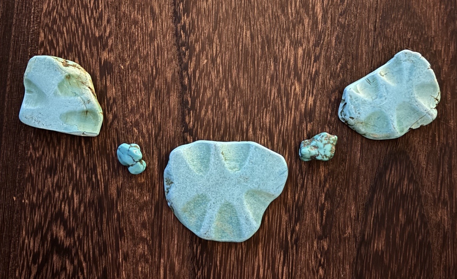 Kingman Turquoise Side-Drilled Focal Stabilized Slabs 54 Grams