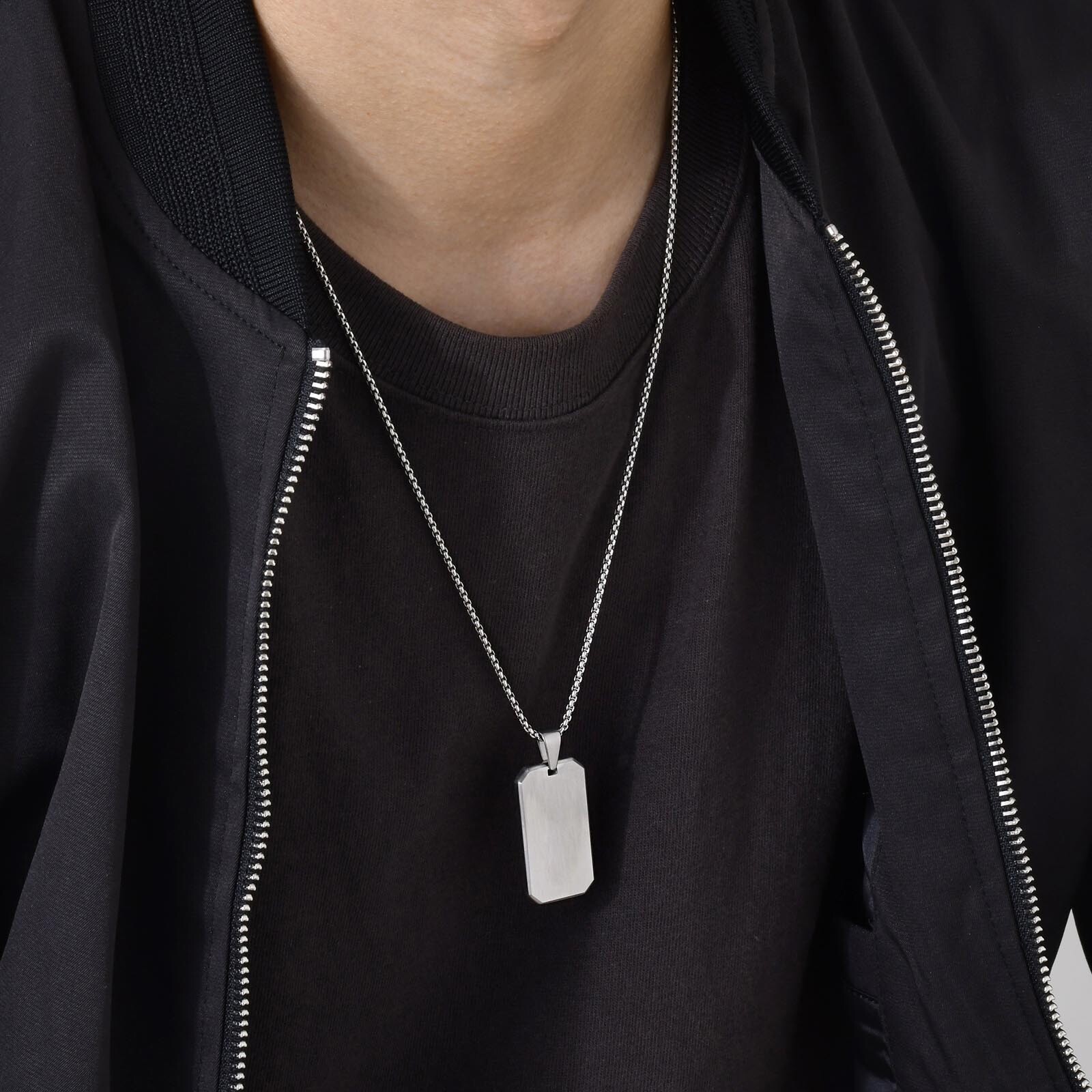 Stainless Steel Brother Tag Necklaces Chain Free Custom Graduation Classic Gift