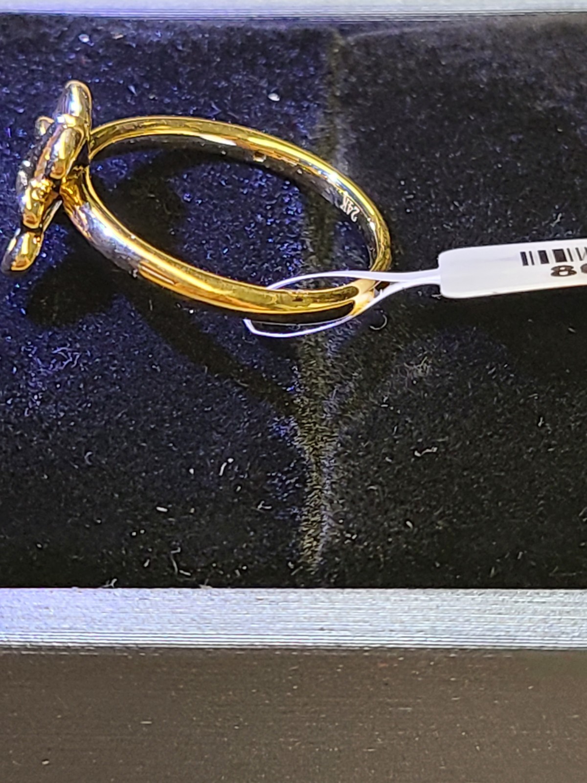5D Butterfly Ring in 24K Yellow Gold (Size 7.0) 1.07 Grams