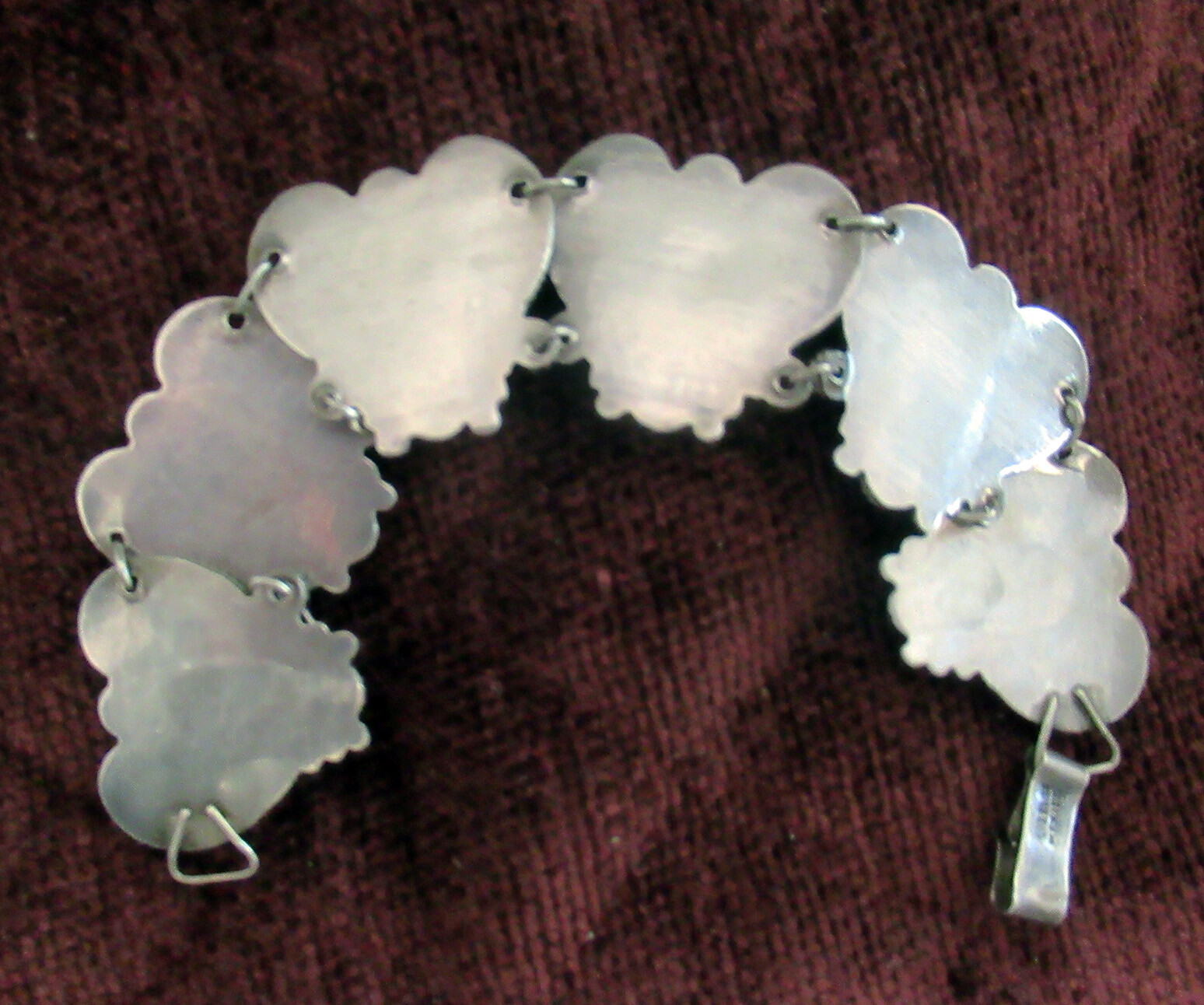 VINTAGE MEXICO STERLING BRACELET – 6 1/4 INCH WRIST, 1 INCH WIDE