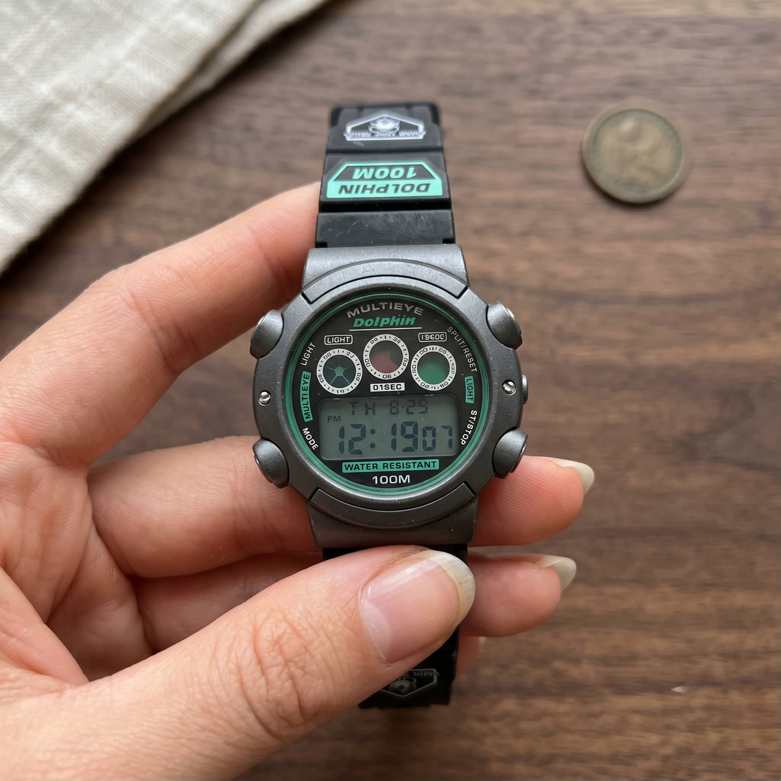 Dolphin Vintage Korean Digital Watch Korea’s Casio G-Shock DW-5600 Equivalent