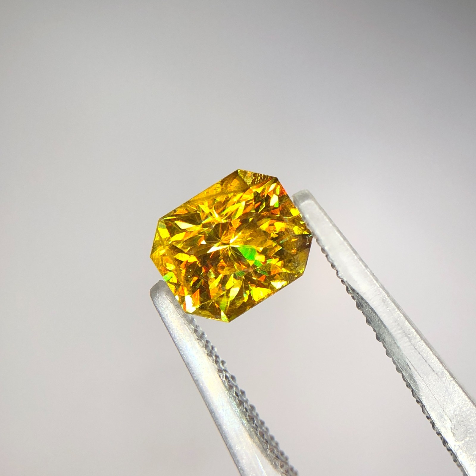 1.45 Carat | Natural Full Fire Sphene Titanite | Step Cut Gemstone Pakistan