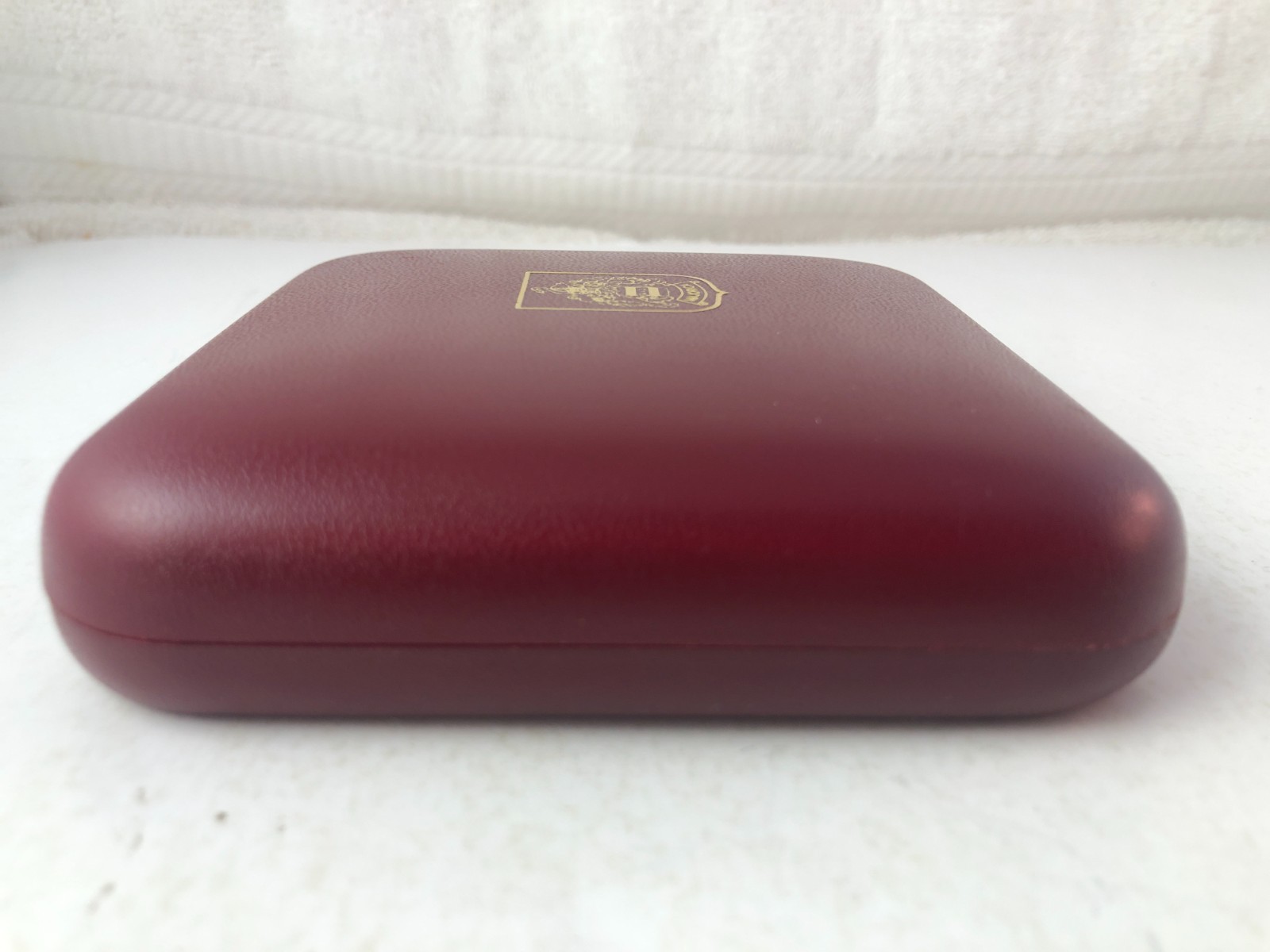 Red Burgundy Majorica Display Jewelry Presentation Box Snap Closure