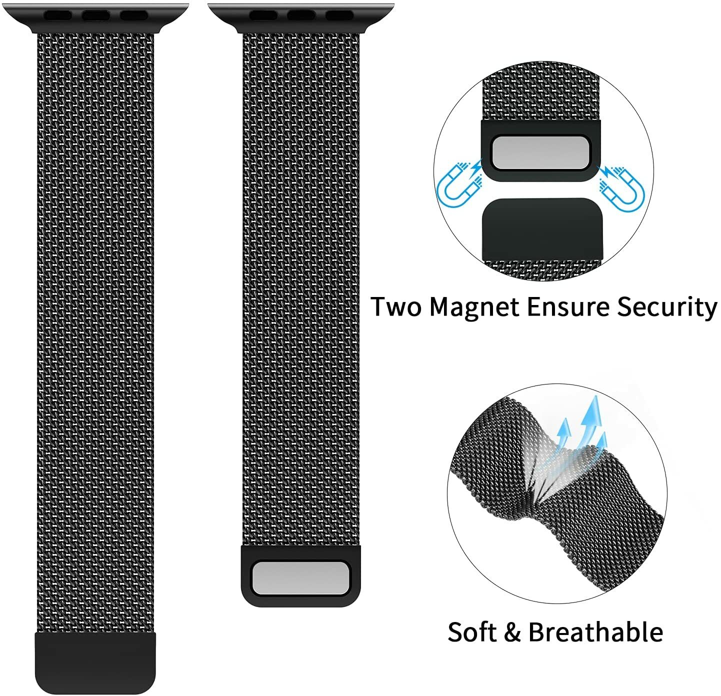 Latest Apple Watch Magnetic Strap for iWatch 6/5/4/3/2/SE 38mm/40mm/42mm/44mm