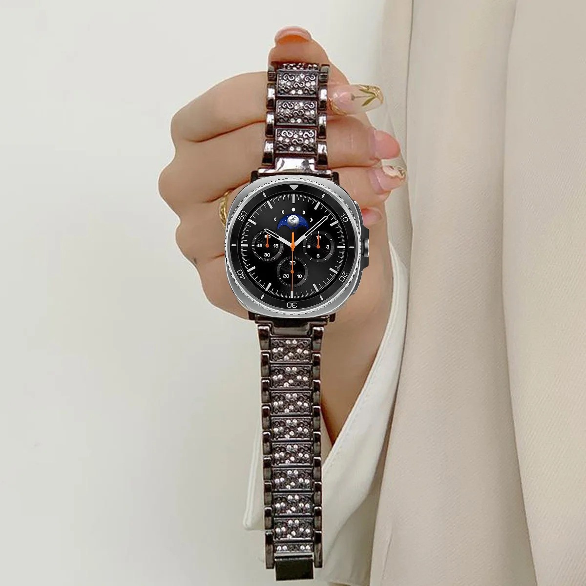 Luxury Diamond Metal Band for Samsung Galaxy Watch 8 40 44mm Classic 46mm Women
