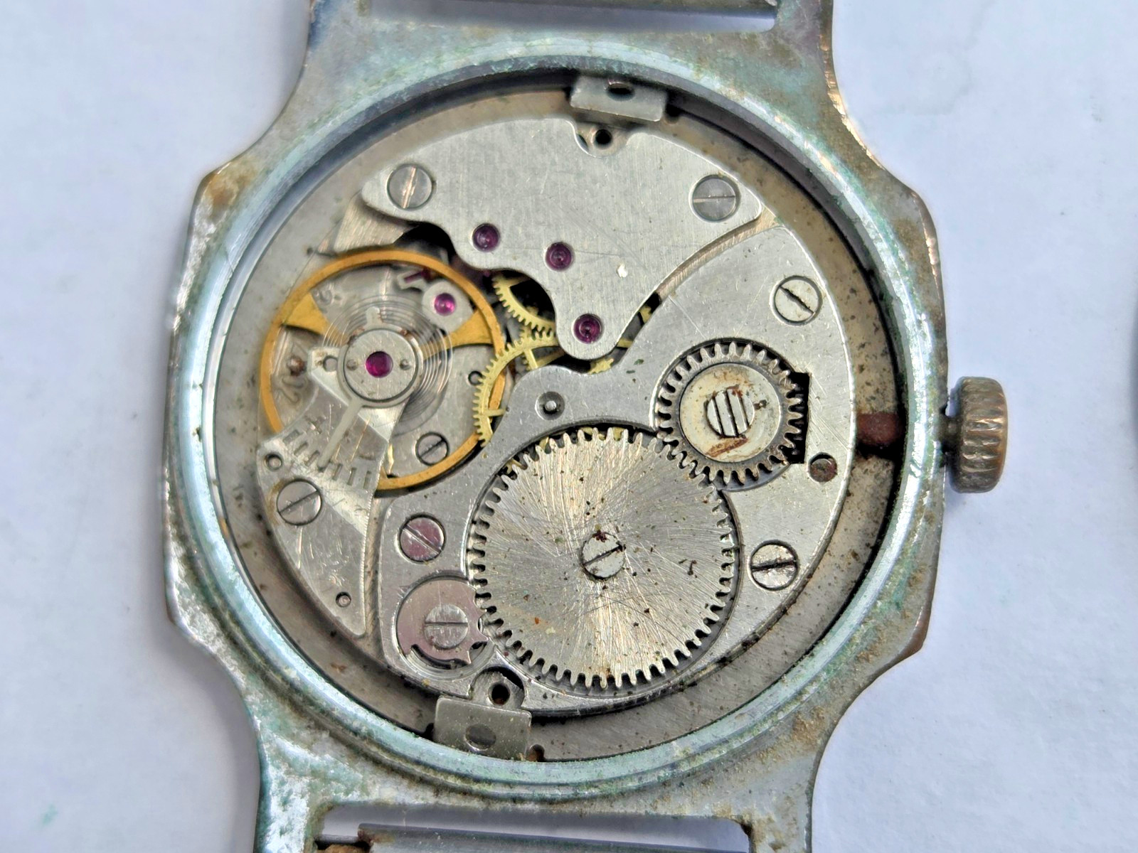 Russian Wristwatch Watch Pobeda , Victory . Made in USSR . Not working for parts
