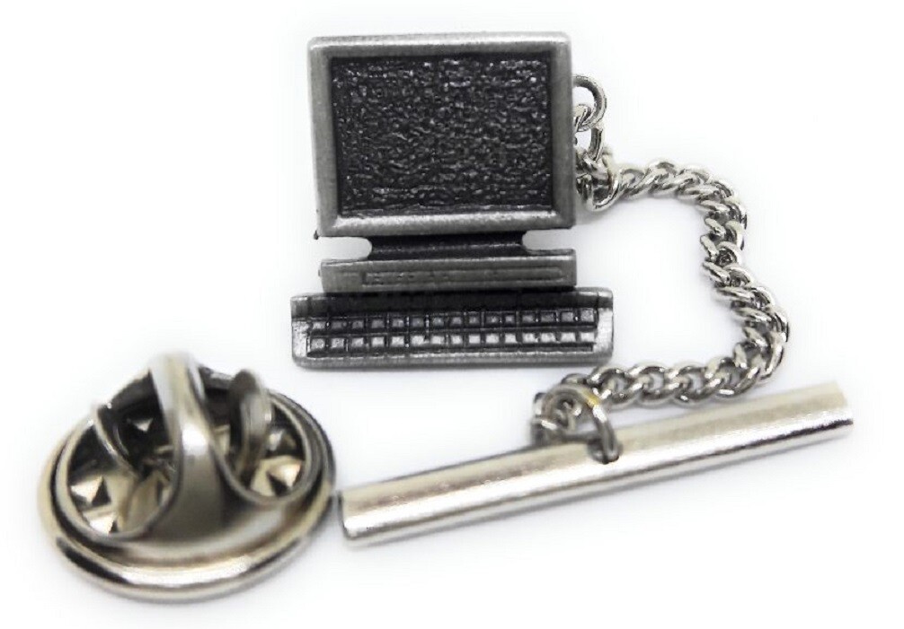RETRO COMPUTER TIE TACK / LAPEL PIN/HAT PIN
