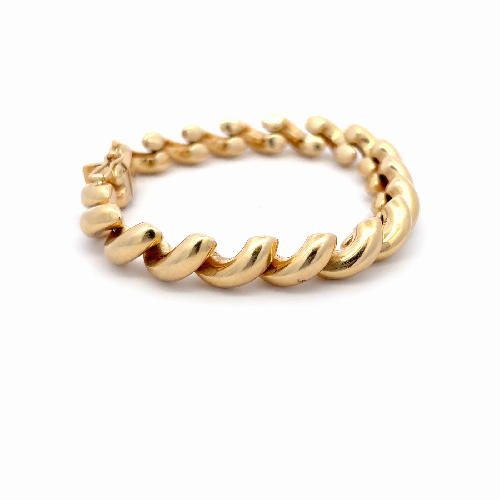 Vintage 14K Yellow Gold San Marco Link Bracelet