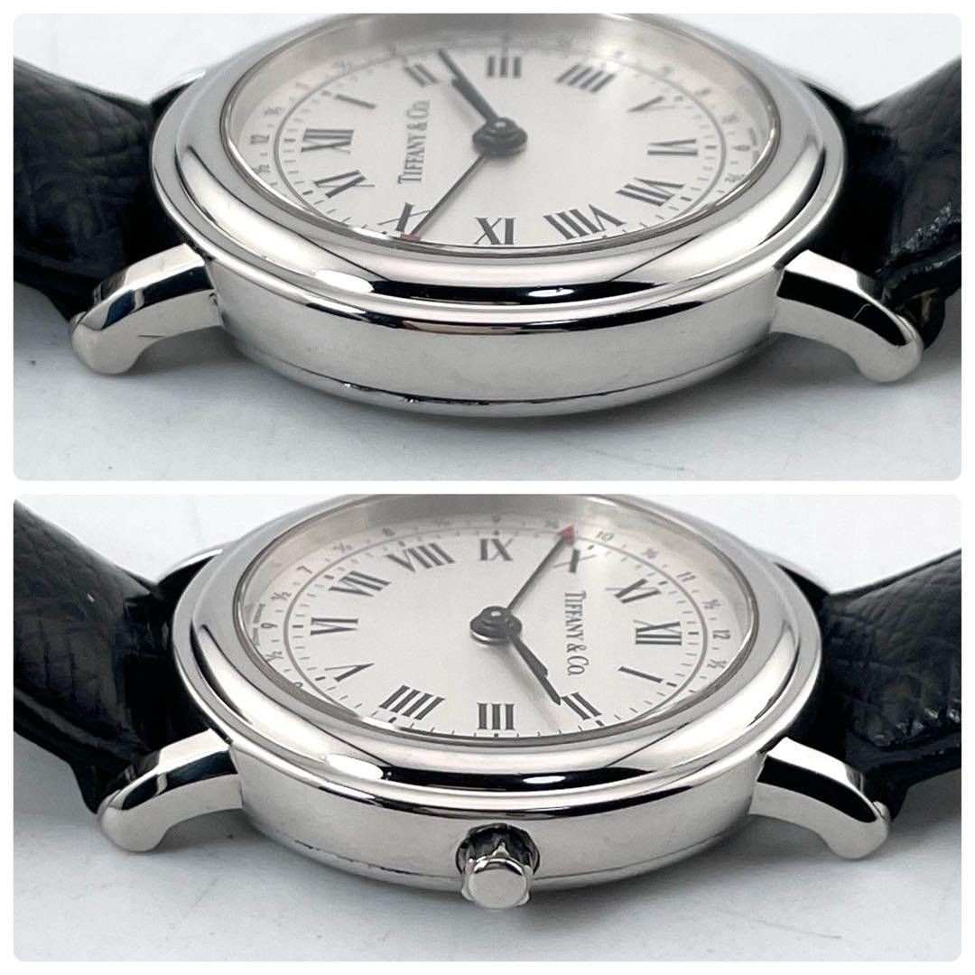 [B1P] Tiffany M191 Round Alarm Quartz Silver Dial Mens Wristwatch [w9t]