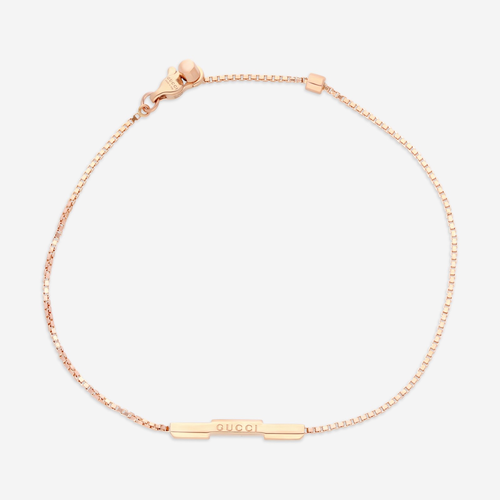 Gucci Link to Love 18kt Rose Gold Bracelet YBA662106002016 Size S MSRP $1,250