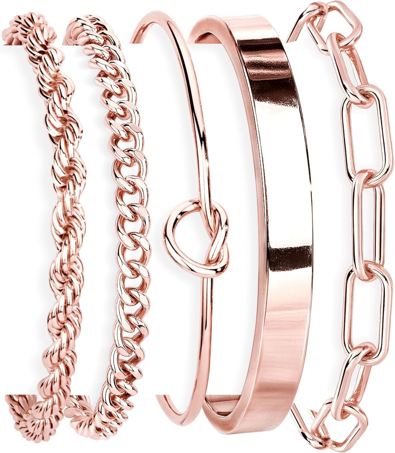 Gokeey Rose Gold Cuff Bracelets for Women,Dainty Rose Gold Bangles Bracelets …
