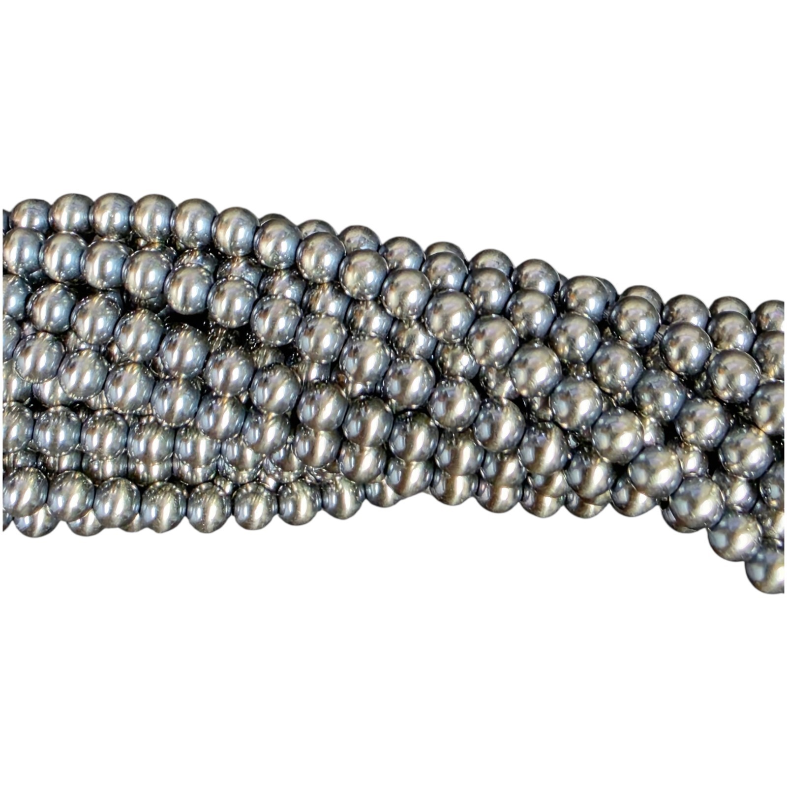 3mm Navajo Style Round Pearl Beads, Genuine .925 Sterling Silver, 100 pieces
