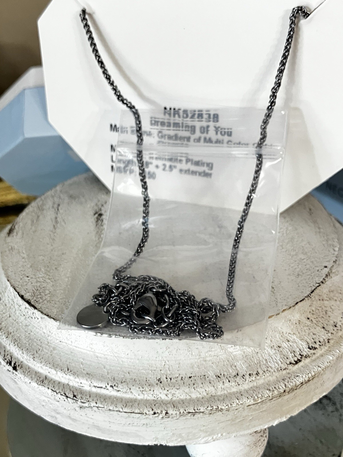 Bomb Party Necklace “Dreaming Of You” Gradient of CZ Mini Multi Color Rings Hema