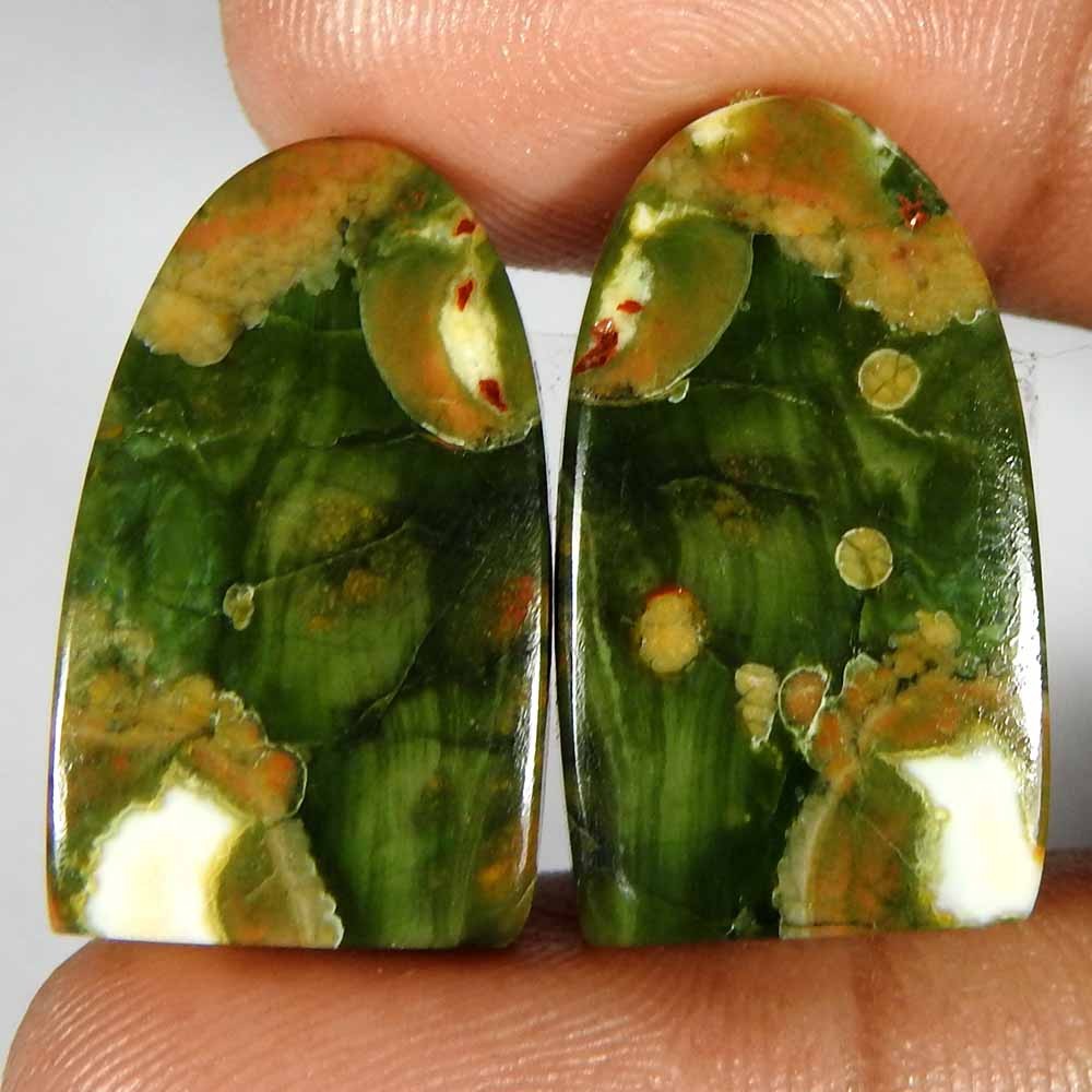 30.05Cts100%Natural Top Rhyolite Opal Fancy Pair Cabochon Loose Gemstone