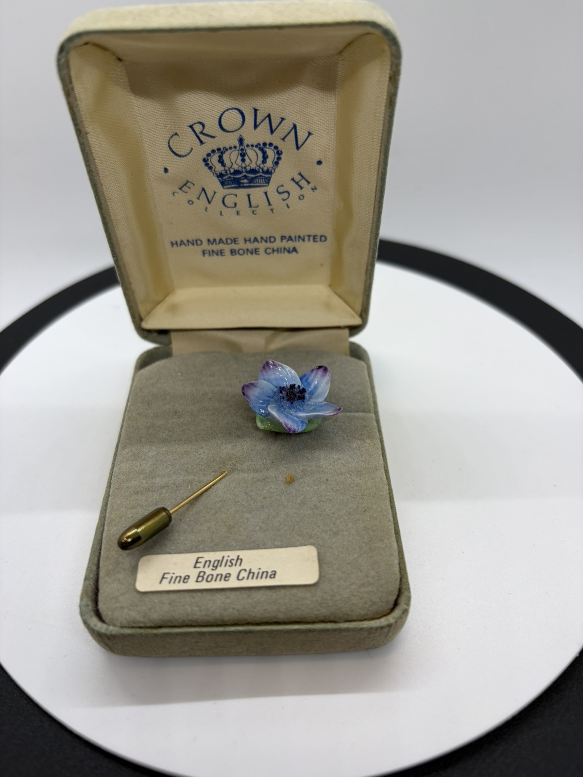Royal Worcester Vintage Fine Bone China Rose Brooch