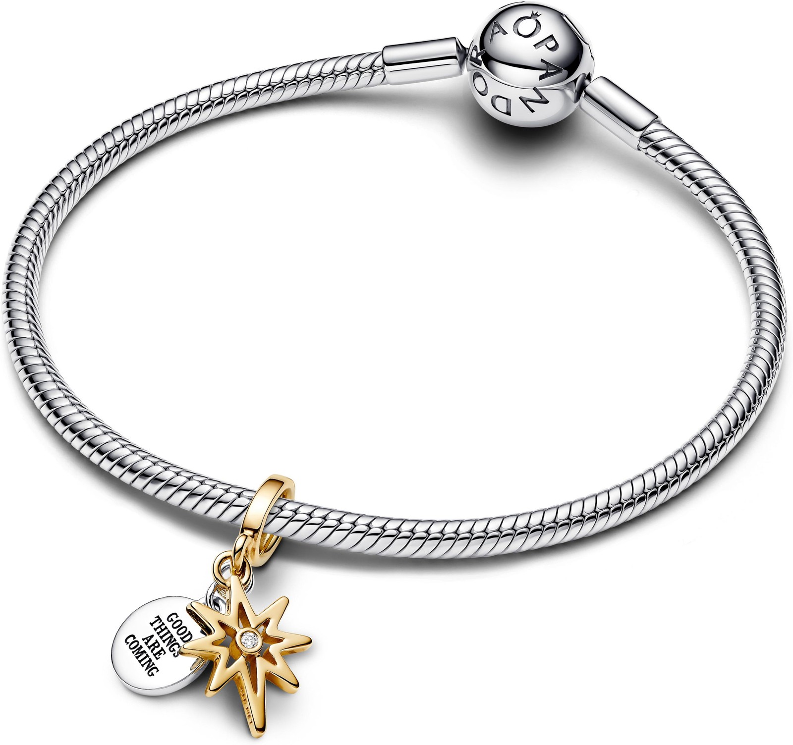 Pandora Sterling Silver and 14k Gold-Plated Unique Metal Blend Lab-Grown
