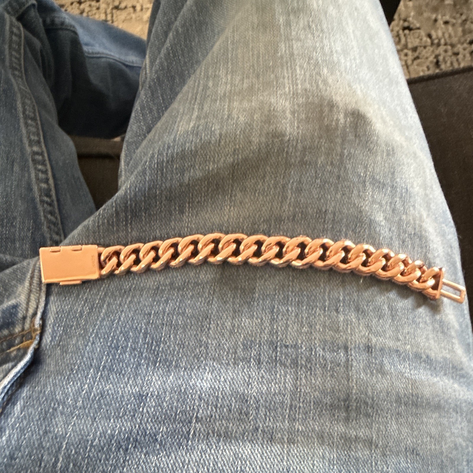 Moissanite Rose Gold Cuban Vvs1 925 silver