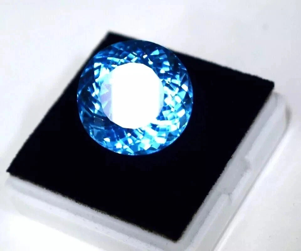 AAA+ Natural Santa Maria Aquamarine 9.55 Ct Round Cut Gemstone Certified