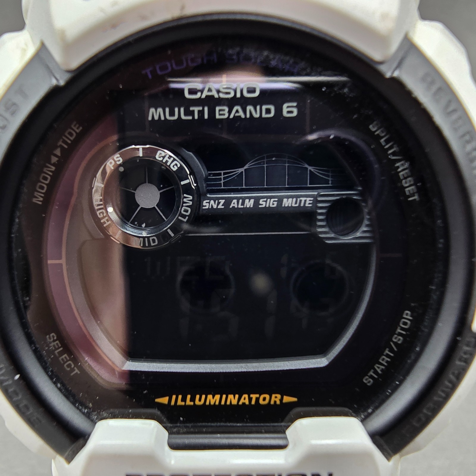 Casio G-Shock GWX-8900B Watch Men 53mm White Black Alarm Chronograph Solar Runs