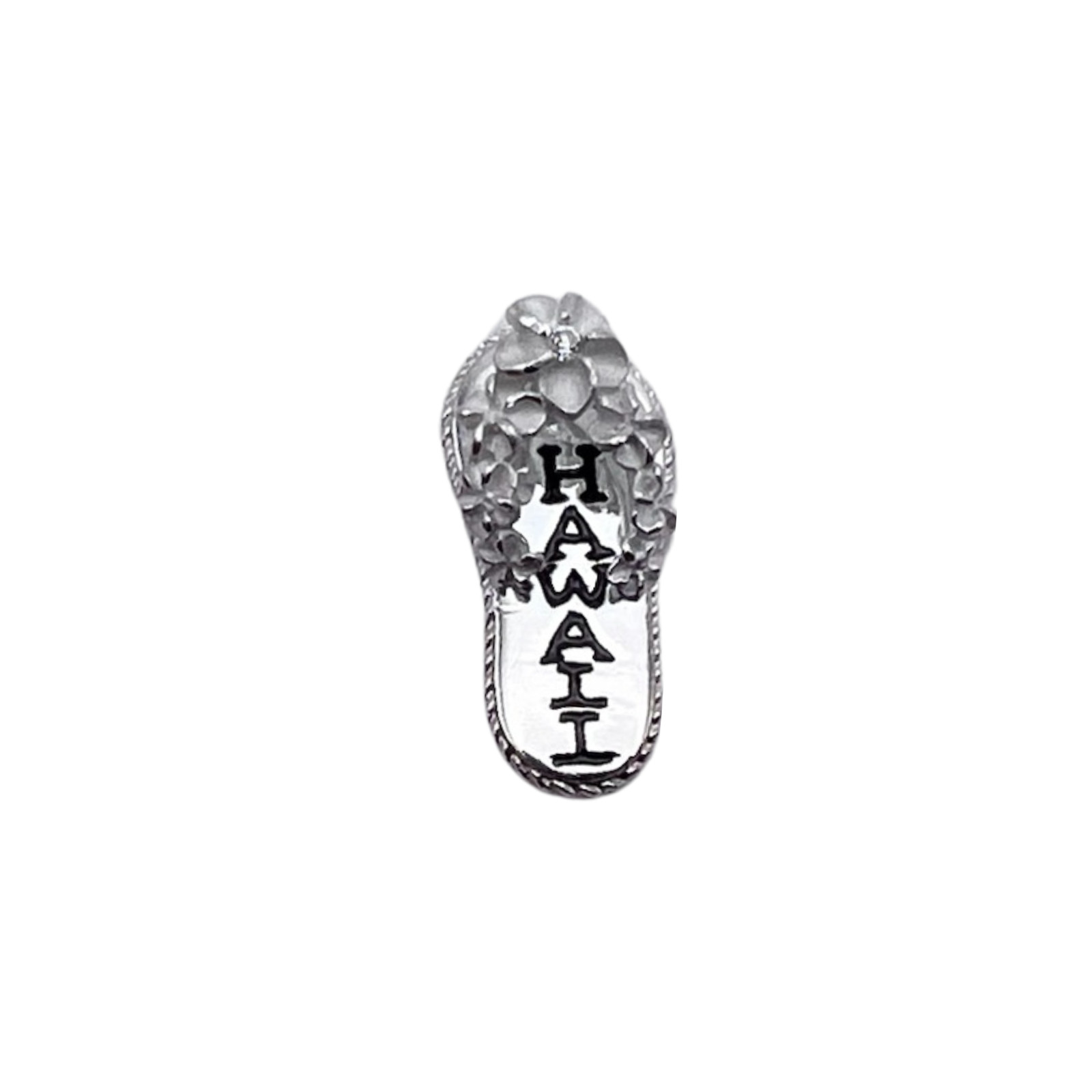 Aloha Soles Pendant 925 Silver Hawaiian Plumeria Slipper Charm Free Shipping
