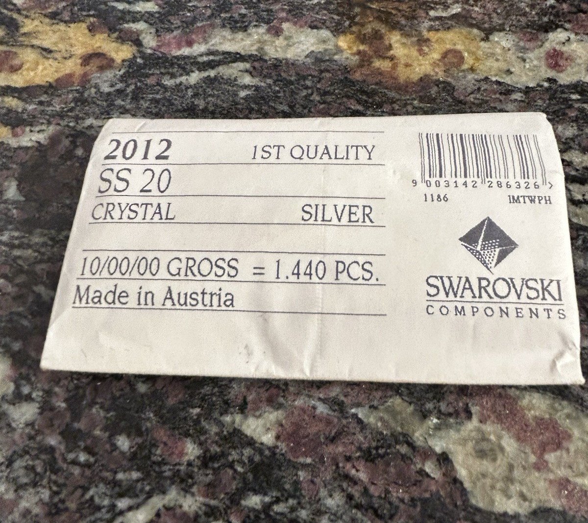 Swarovski SS20(4.7 mm) 2012 Flatback Foiled No-Hotfix 1,440 Pieces -Silver