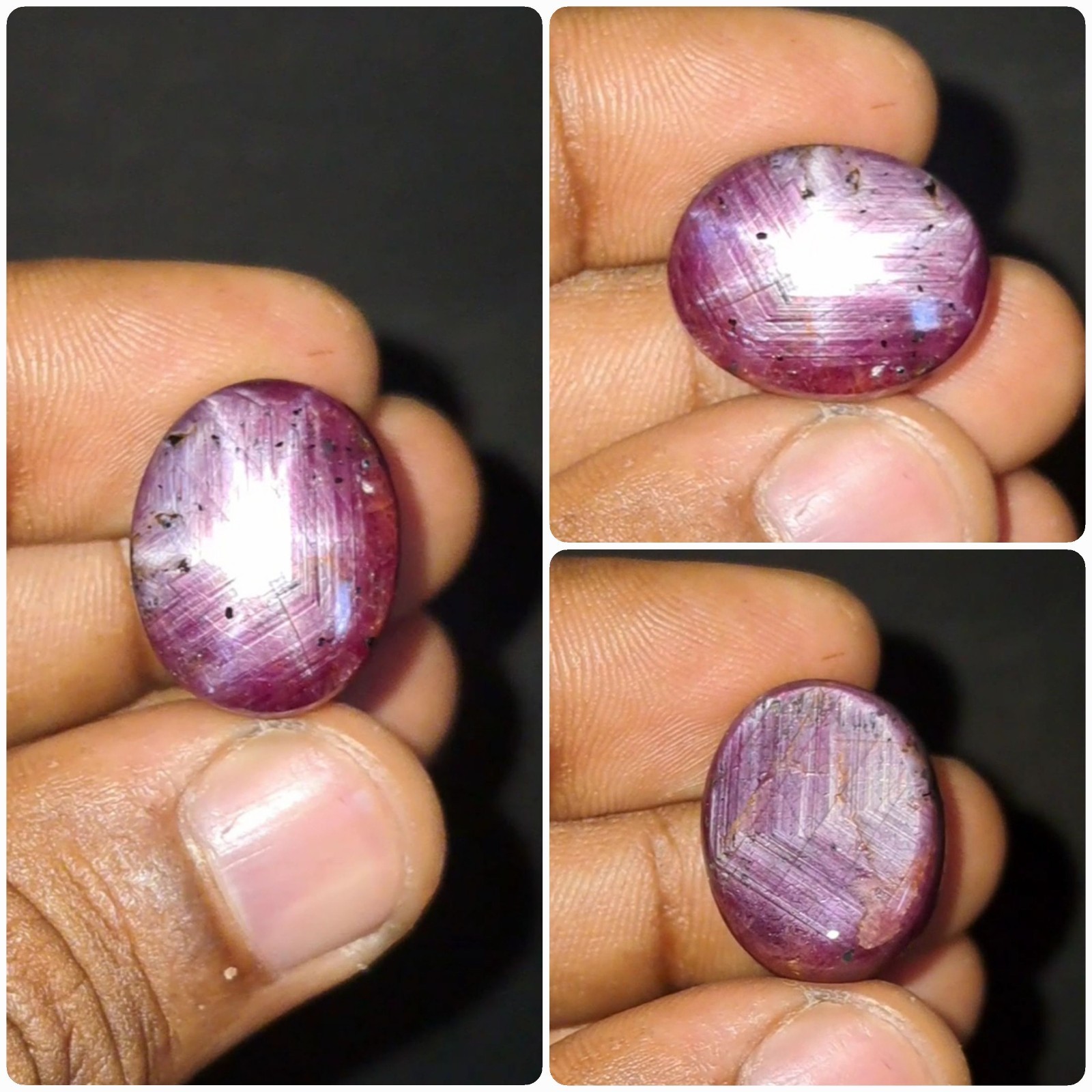 Natural Star Ruby untreated loose gemstone 40.55 ct Cabochon Red Oval