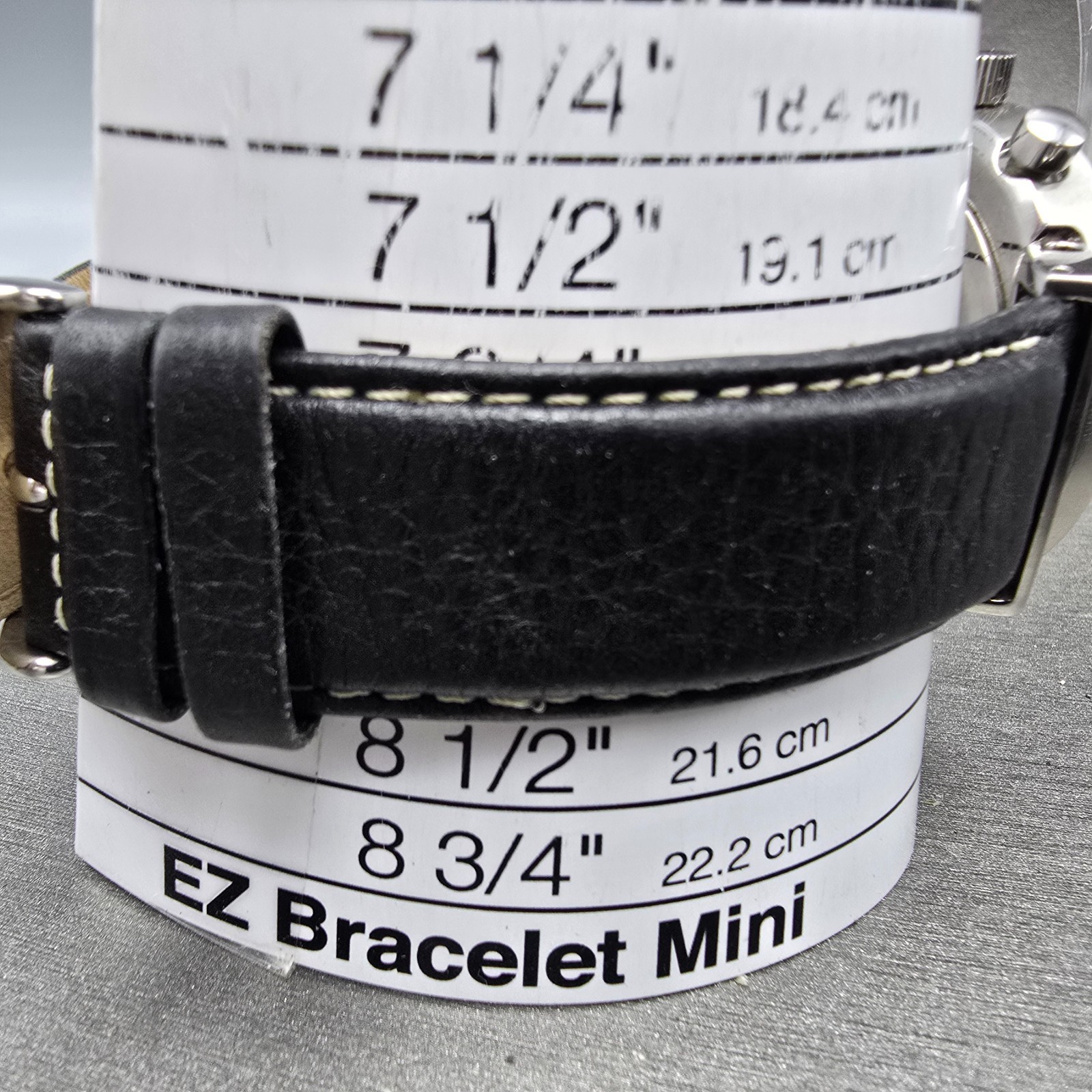 Mercedes Benz Chronograph Watch Men 42mm Black Dial Steel Date Round New Battery