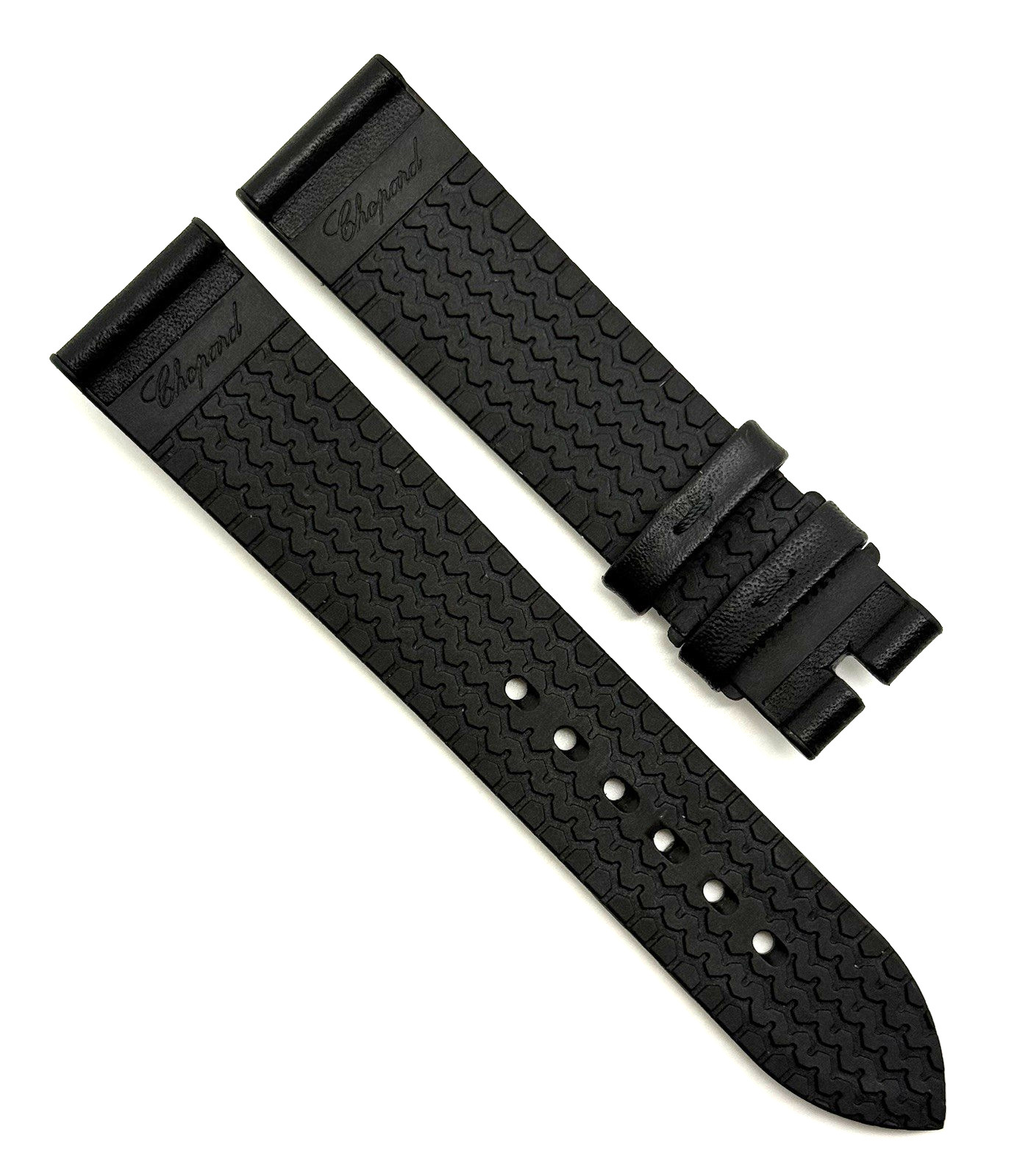 Chopard 20mm x 18mm Black Calfskin Leather Watch Strap H3400-0020 Authentic OEM