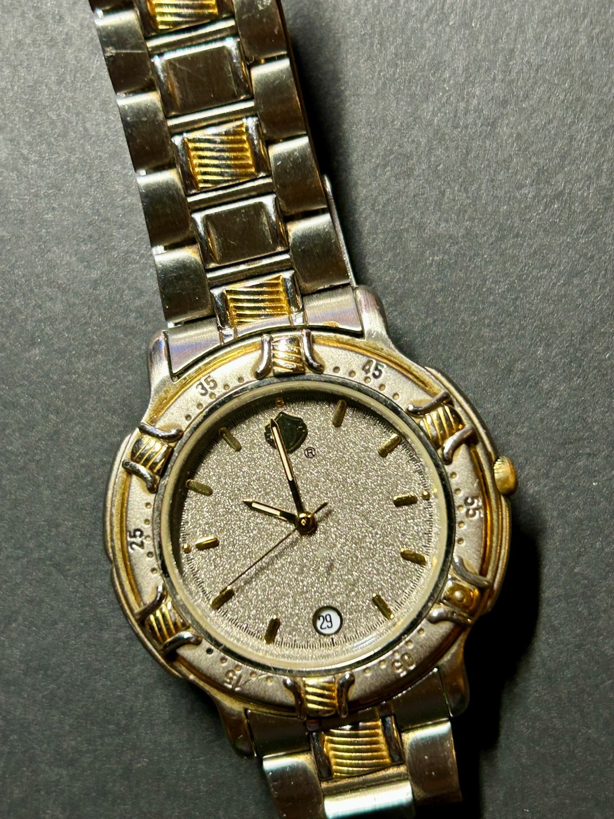 Vintage Harley Davidson Watch Two Tone Gold Silver #9960995V Bulova Men’s