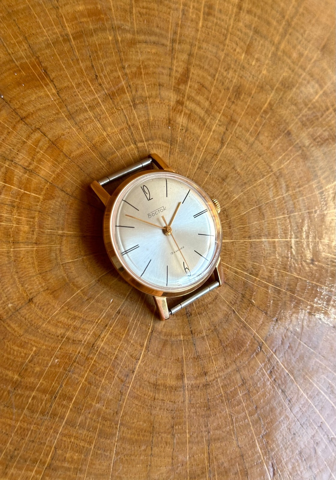 Vostok 2209 Gold Plated AU20 Vintage Original Soviet Classic Luxury Watch 1970s