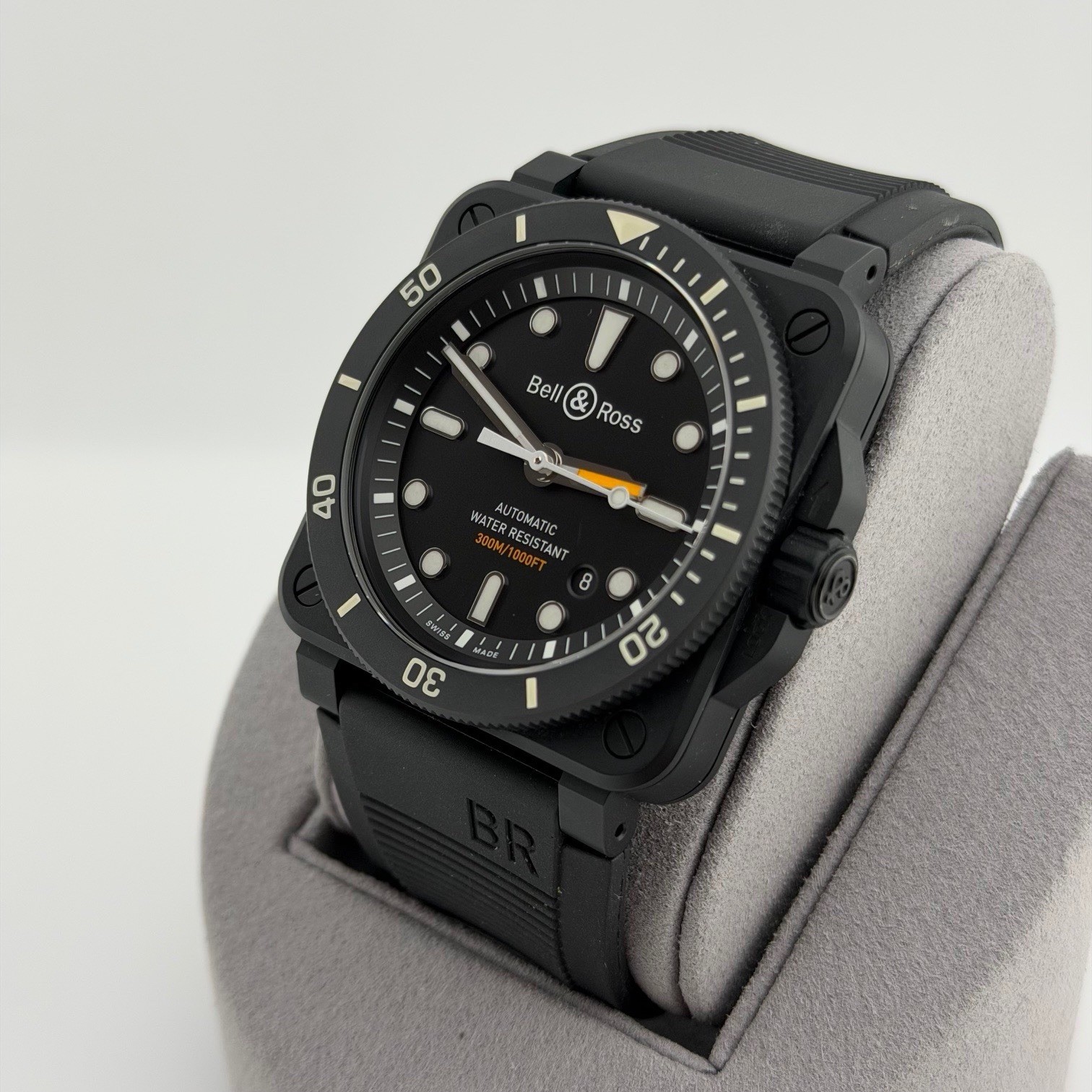 Bell & Ross BR 03-92 Diver 42mm Black Ceramic Black Dial Rubber Strap Box