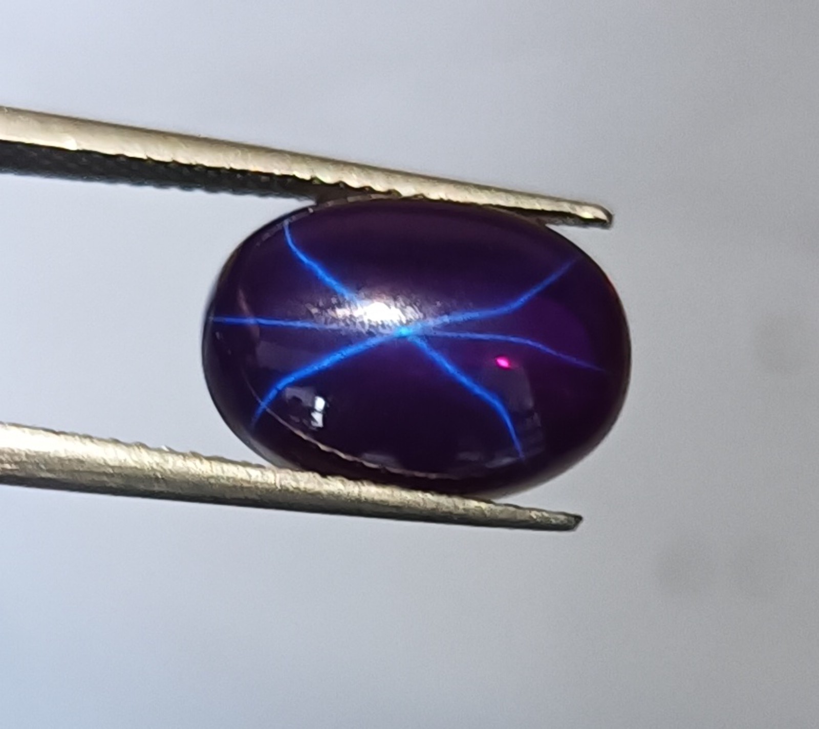 6 Ray GIE Certified Natural Star Sapphire 9.35 Ct Loose Gemstone Oval cabochon