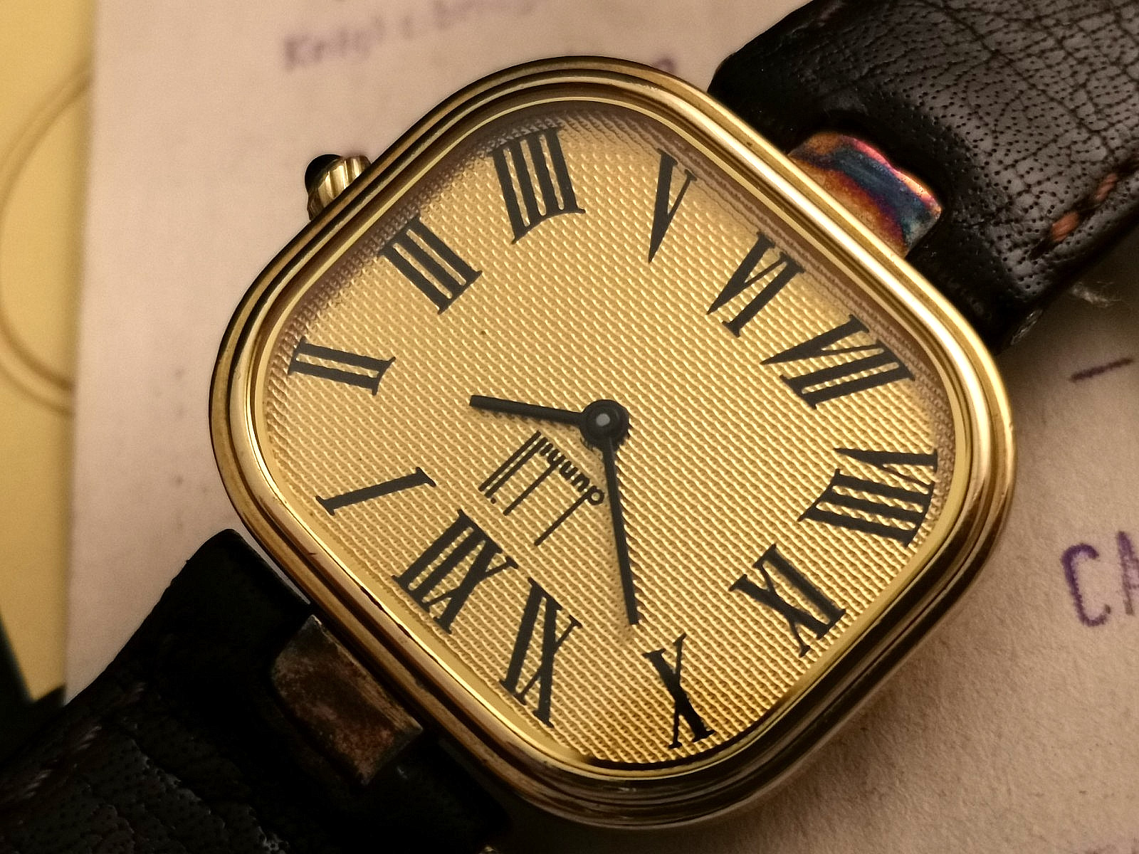 Men’s Dunhill Quartz Watch – Gold on Solid Silver. Harrords. Box and Papers 1982