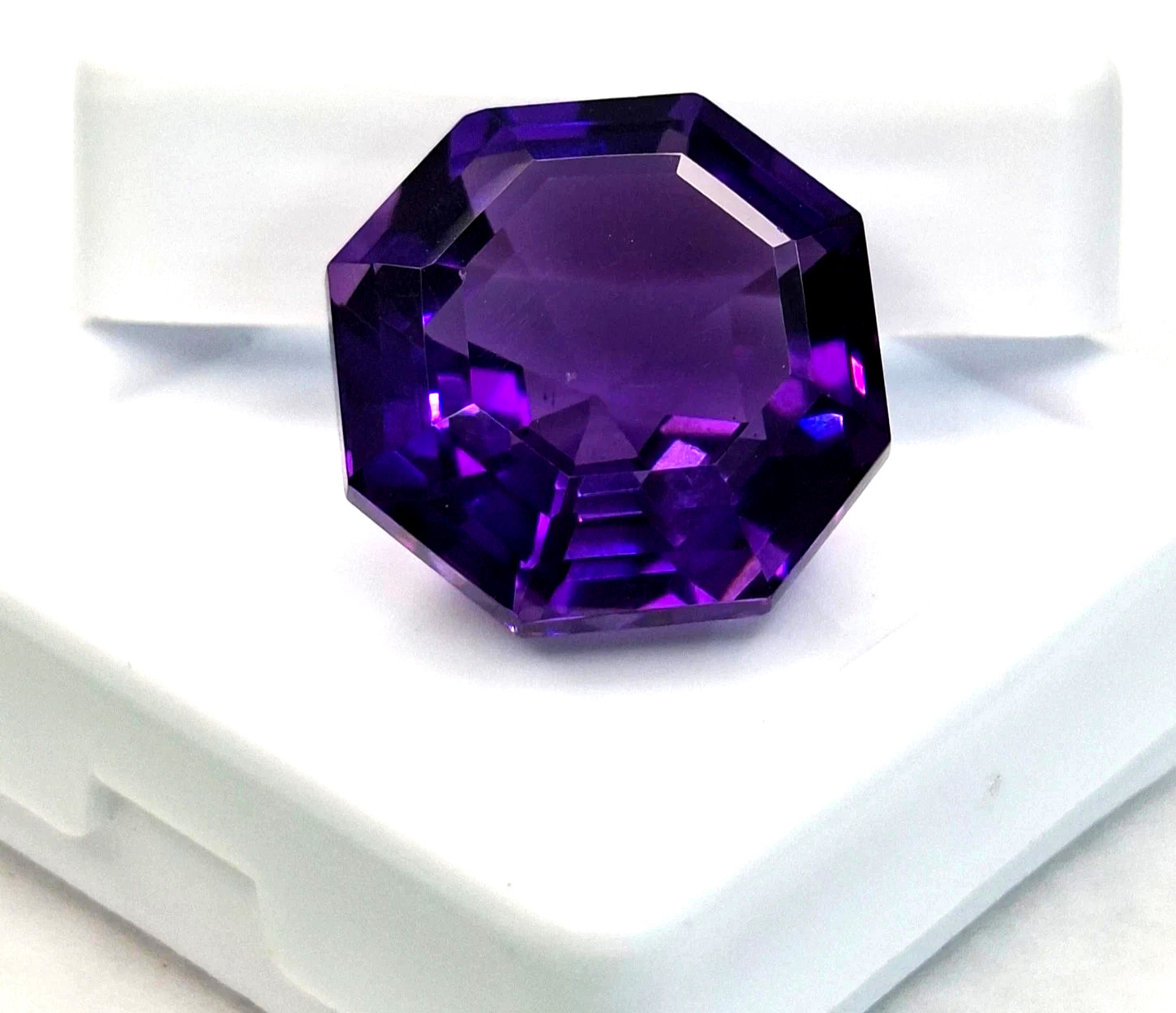 Natural Purple Amethyst Octagon Cut 12-14 Ct Certified Loose Gemstone Eye Clean