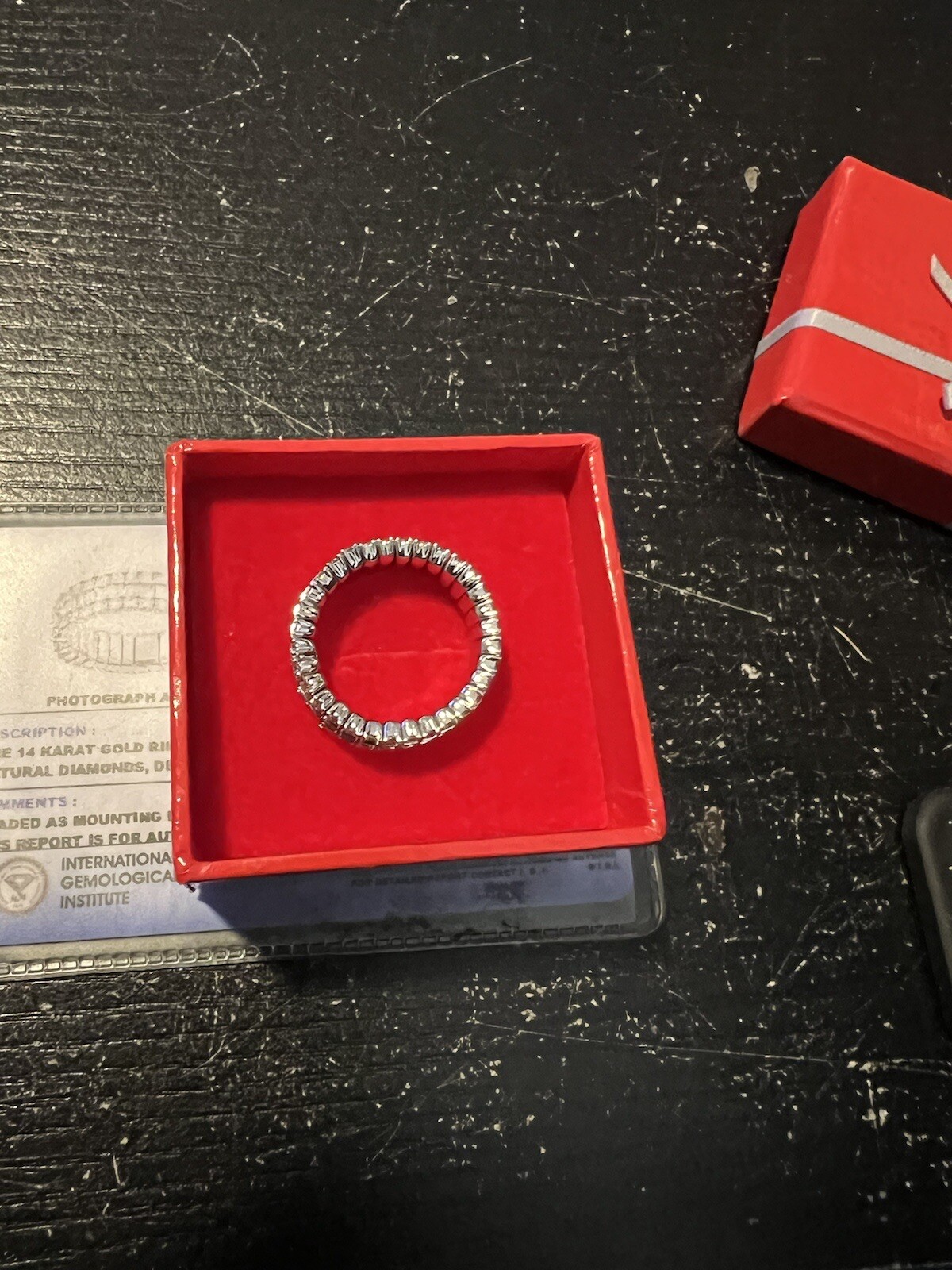 Approx.2.00 Carat Natural Diamond Stretchable Eternity Band Ring 14K White Gold