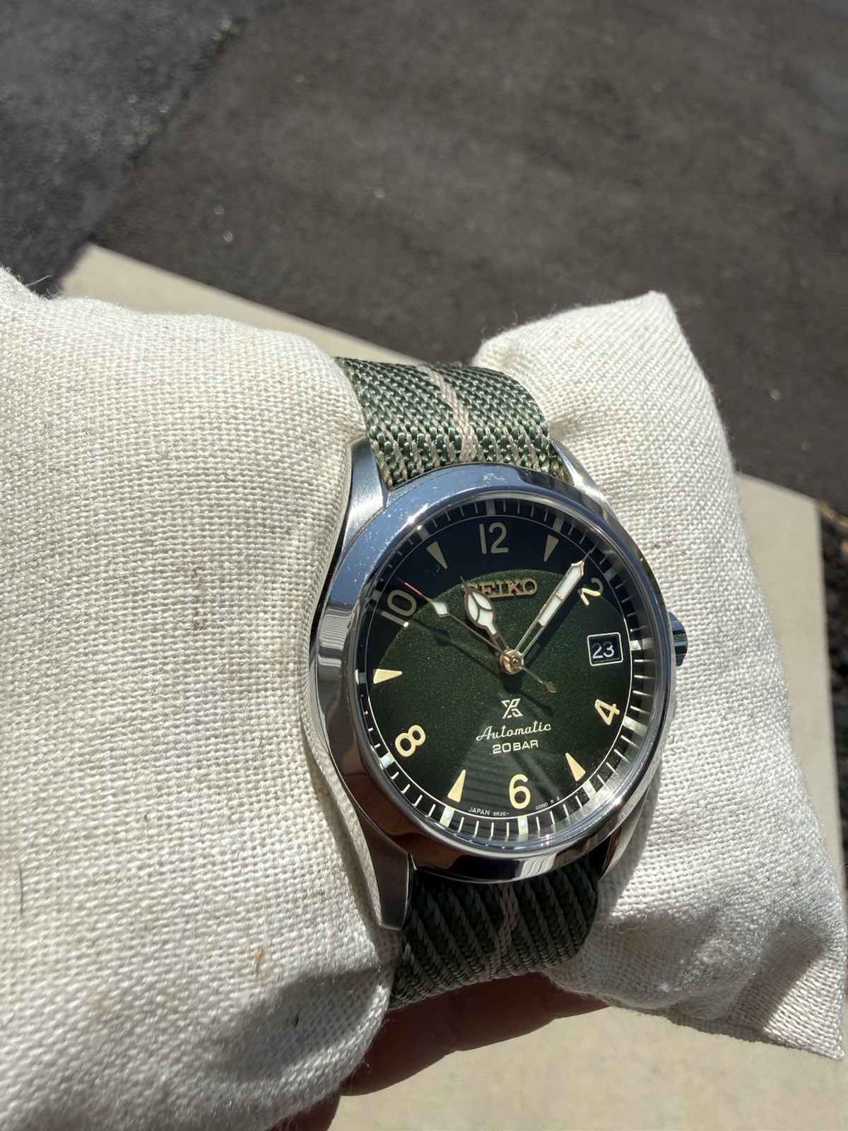 Seiko Prospex SPB155 Baby Alpinist Green Dial Full set + Nato Strap