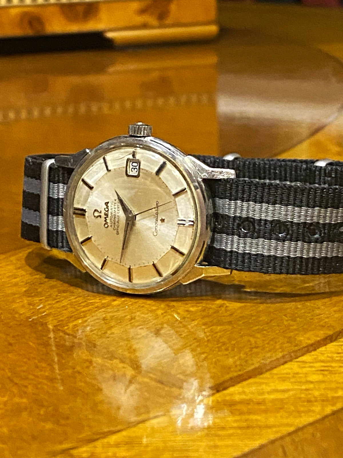 OMEGA Constellation (Pie-Pan Dial), Automatic with Nato Strap, Ref. No. 168.005