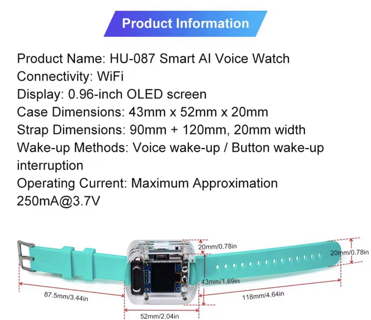 New AI Voice Build Your Own Watch Electronic kit Development Board Oled Screen