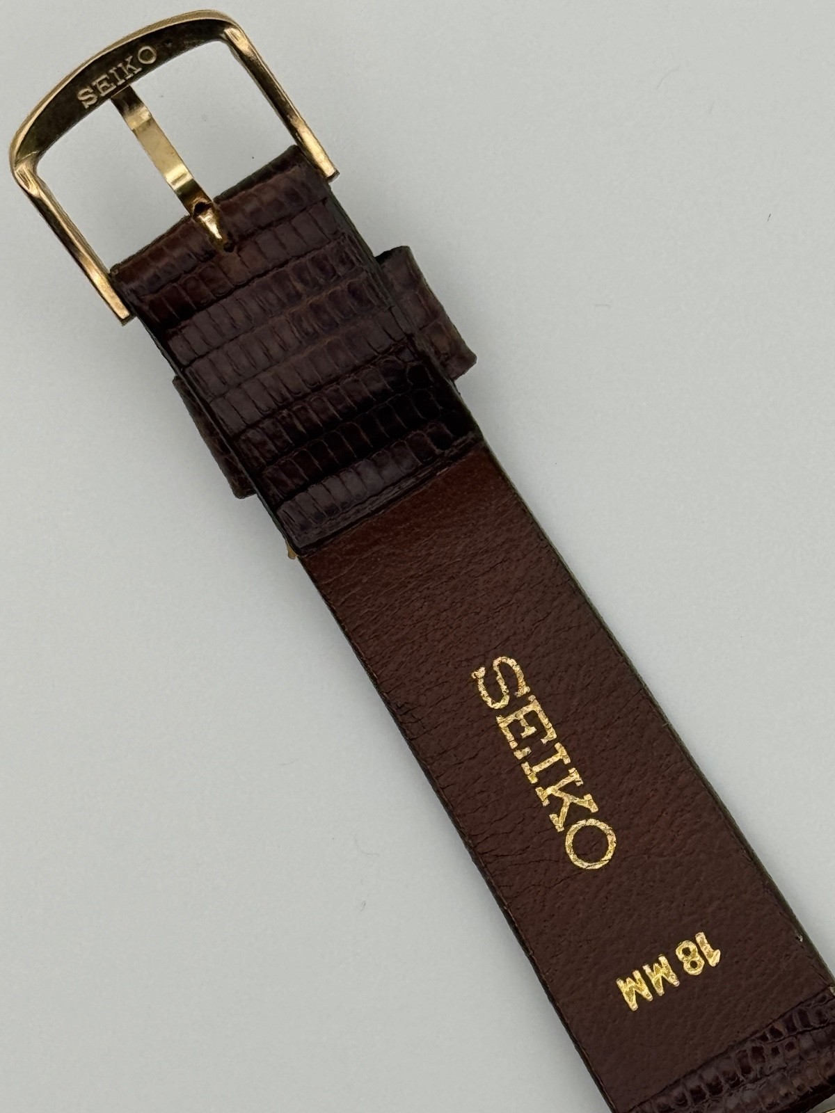 1982 Vintage NOS Seiko Men’s Gold Dress Watch w/O.G. BAND & PAPERS – 8620 Quartz