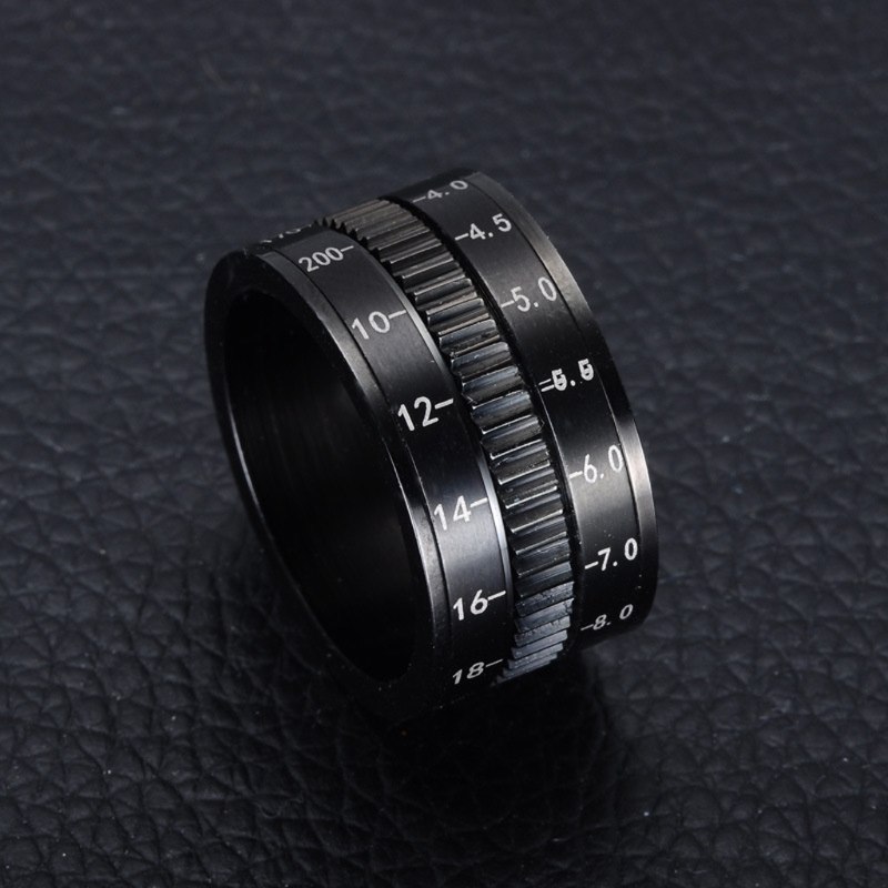 Stainless steel Rotating camera lens ring fidget spinner band Canon Nikon DSLR