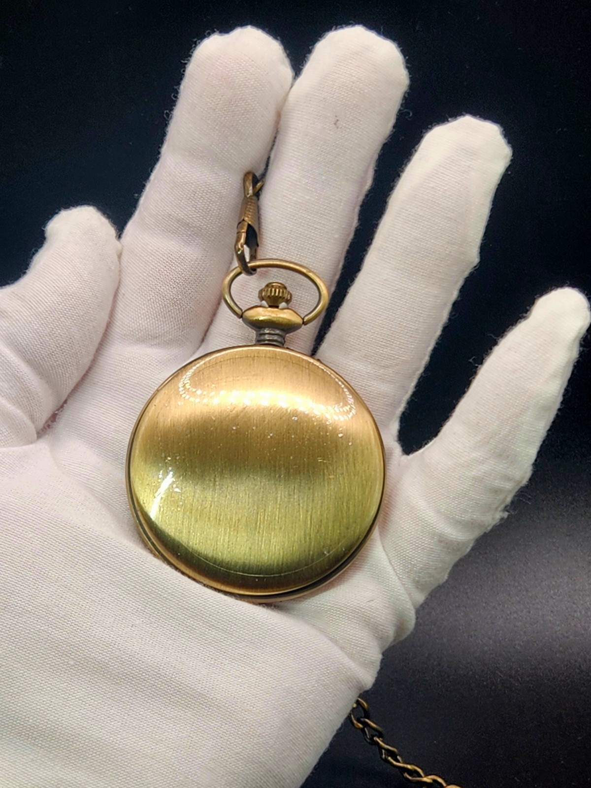 American Bald Eagle Pocket Watch Flying Raptor Vintage Style Bronze Collectible