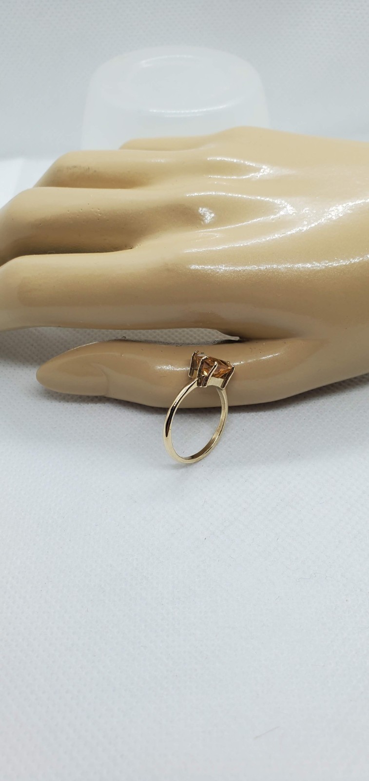 Natural Hessonite Garnet 10kt Solid Gold Ring Size 7