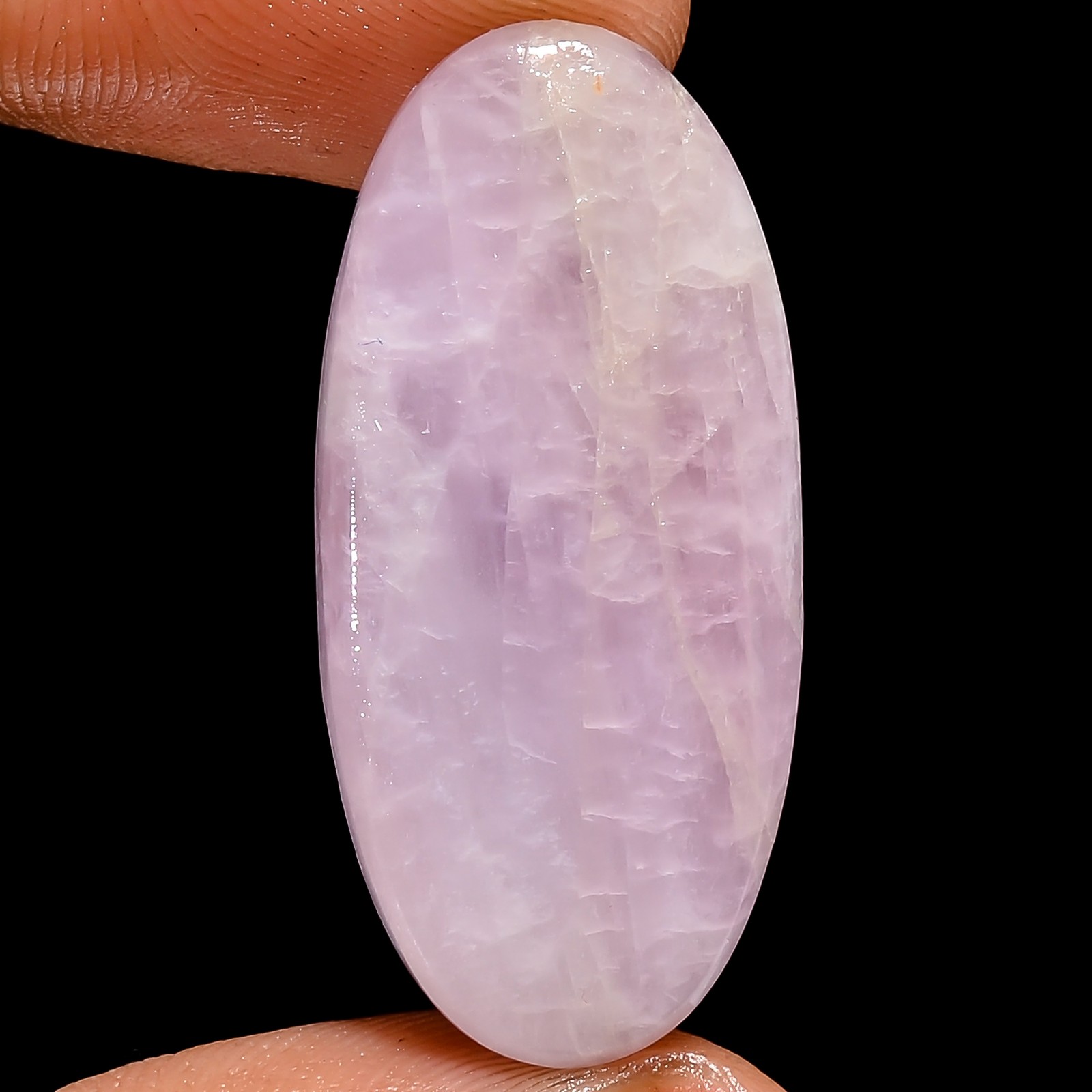 100% Natural Kunzite Oval Shape Cabochon Loose Gemstone 27 Ct 32X15X4 mm X-10680