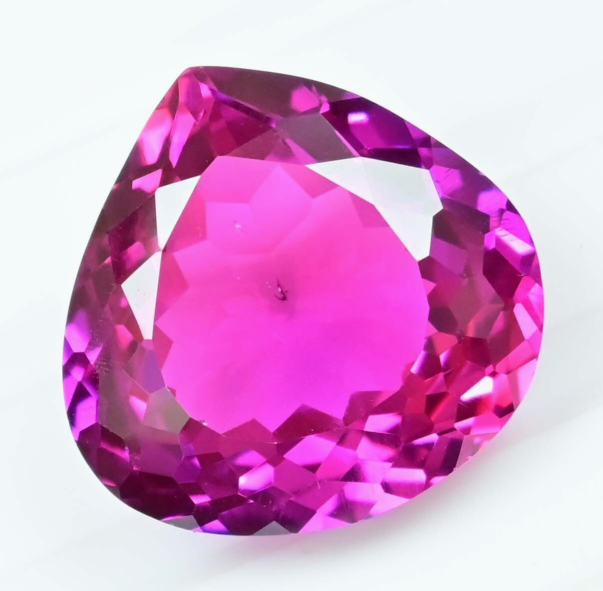 Flawless Natural Raspberry Pink Rhodolite 24.15 Ct Pear Certified Gemstone