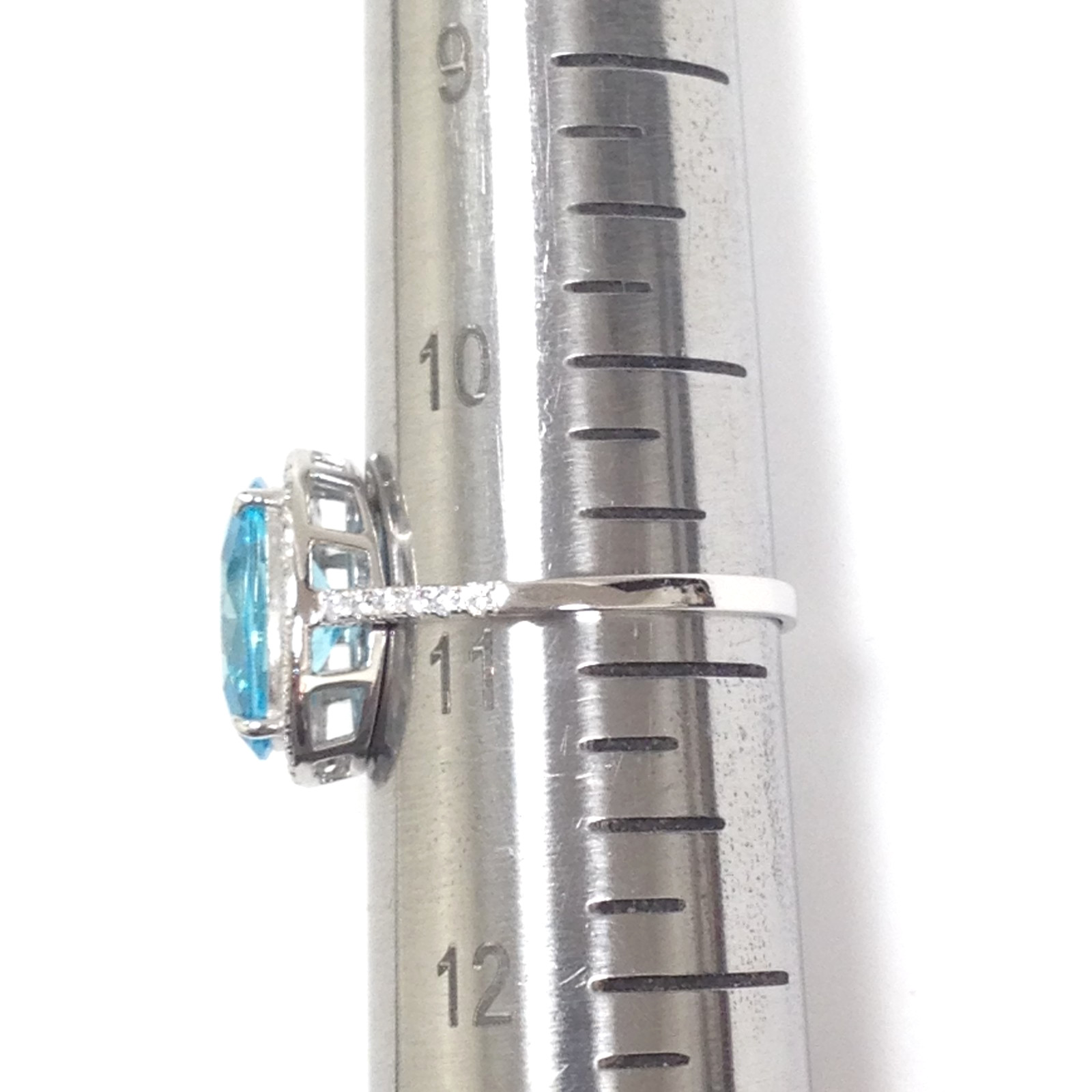 FZN Fuzion Creations 925 Sterling Silver Oval Blue Stone Ring Sz 10.75 Jewelry