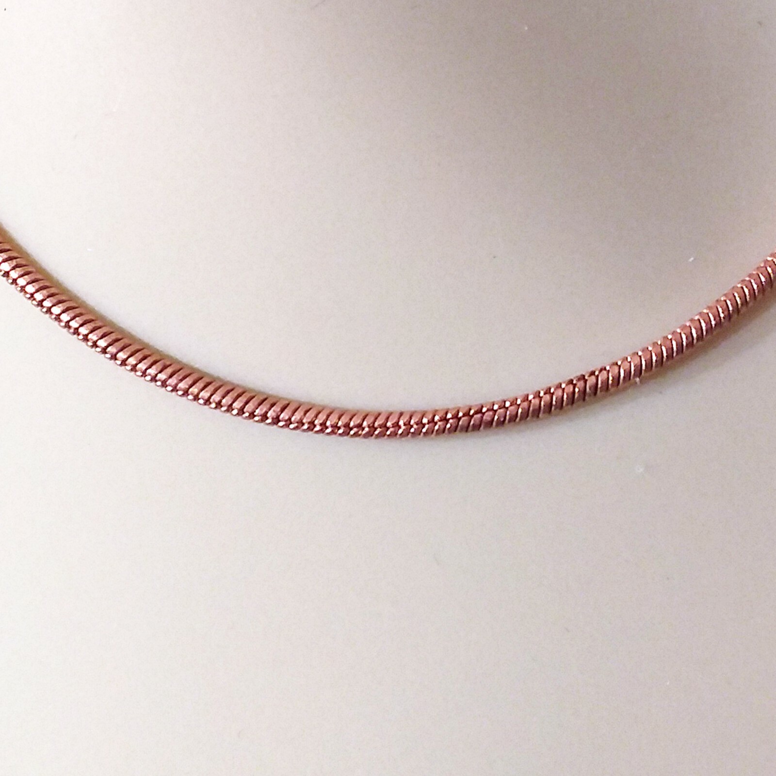 raw copper, 1.2 mm, natural, snake chain, necklace, 16-24 inch, #1906