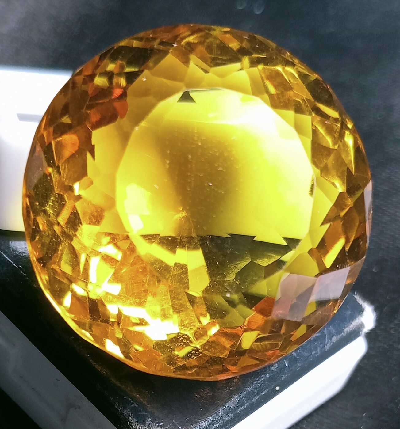 A++ Round Cut Yellow Natural Brazilian Topaz 100 Ct EGL Certified Loose Gemstone