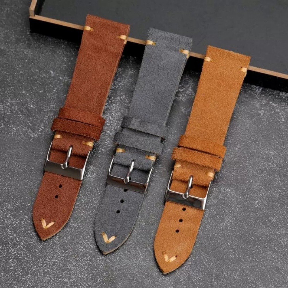 Genuine Cowhide Suede Leather Watch Band Strap 16mm-28mm Optional